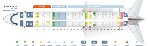 Seat Map Delta Air Lines Boeing 717.
